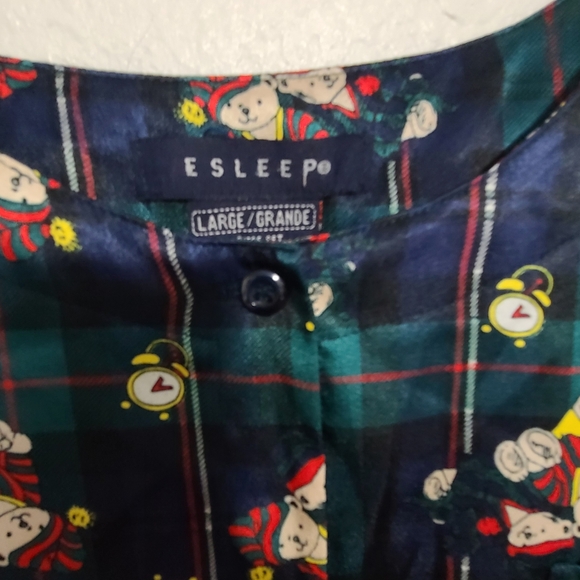 Vintage ESLEEP pajama set shorts sleep set jammies satin - Picture 6 of 12